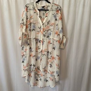 Sheer High-Low blouse